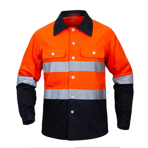 Chemise de travail unisexe ignifuge à boutons, à rayures réfléchissantes, séchage rapide, légère et infroissable, la plus vendue - Product Image 4