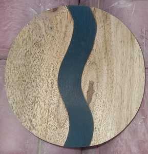 Posavasos de madera maciza grabada estilo océano resina bambú madera para playa boda favores regalos personalizados para invitados - Product Image 3