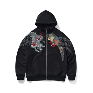Sudadera con Capucha Personalizada 2024 con Logotipo Propio para Hombre, de Alta Calidad, de Algodón y Felpa, Transpirable, con Cierre, para Invierno, OEM - Product Image 1