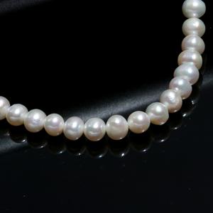 Vente chaude collier de perles naturelles véritable collier de perles d'eau douce en argent Sterling bio nacre tour de cou pour cadeau - Product Image 4