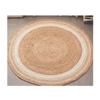 Tapis en jute tressé fait main, best-seller, forme ronde, tapis en jute tressé, nouvelle marque personnalisée, exporté du Bangladesh