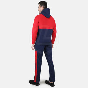 ชุดวอร์มผู้ชายทันสมัยพร้อมแจ็กเก็ตแบบมีฮู้ดและกางเกงที่เข้ากันกับชุดวิ่งพร้อมผ้าระบายอากาศ - Product Image 5