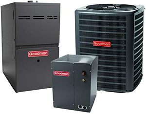 VENTA: Nuevo Sistema de Aire Acondicionado Goodman de 3 Toneladas, 14 SEER2, Tipo Upflow, R-32, con Calentador de 80% AFUE y 100k BTU - Product Image 2
