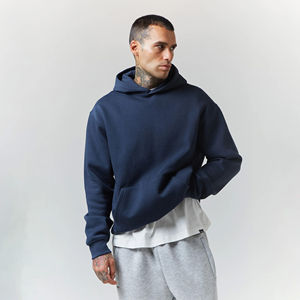 Sudadera con Capucha de Invierno para Hombre, 100% Algodón, de Alta Calidad, con Logotipo Personalizado Bordado, Altamente Transpirable, con Bolsillo de Forro Polar, Impermeable - Product Image 2