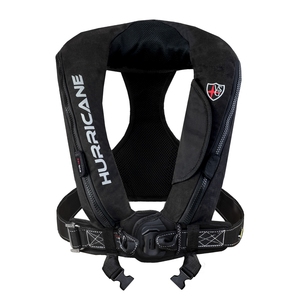 HURRICANE EVO 160N H giubbotto di salvataggio gonfiabile con imbracatura di sicurezza integrata tessuto Spray cappuccio luce di emergenza galleggiante coltello - Product Image 1