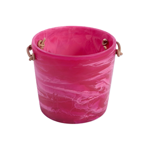 Hot <b>Sale</b> Resin <b>Ice</b> <b>Bucket</b> Orange Color Leather Handle Handicrafts Excellent Designer Resin <b>Ice</b> <b>Bucket</b> - Product Image 6