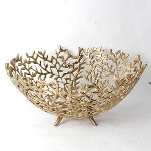 Frutero de Aluminio Fundido Hecho a Mano con Acabado Artístico, Adecuado para Hogares Contemporáneos que Buscan una Decoración Hermosa y Funcional - Product Image 1