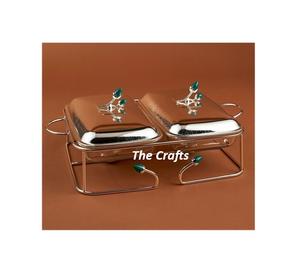 Premium Quality Stainless Steel Silver/Gold Classic Chafing Dish Customizable Size Logo Restaurant <b>Buffet</b> <b>Food</b> <b>Warmer</b> Made India - Product Image 3