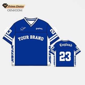 2025 कस्टम स्टाइलिश सबलिमिनेशन अमेरिकी फुटबॉल जर्सी शॉर्ट 100% पॉलिएस्टर लुभावनी त्वरित शुष्क प्लस आकार ग्रीष्मकालीन कस्टम टीम - Product Image 1