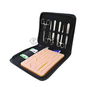 Surgical Suture Kit Suture Practice Set Includes Reusable <b>Silicone</b> <b>Pad</b> 10 Sutures Full Surgical Medic Instruments Set Training - Product Image 1