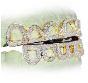 Bijoux de dents personnalisés en moissanite glacée en argent sterling 925, or 10K/14K/18K - Product Image 2