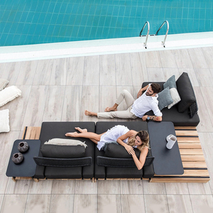 Garden Teak Outdoor Sectionals Sofá Muebles Hotting Sell L Shape Muebles de jardín hechos a mano - Product Image 4