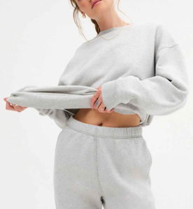 Sweat-shirt surdimensionné personnalisé 300-500 GSM 100% coton French Terry brodé style streetwear uni style décontracté hiver 2026 - Product Image 2