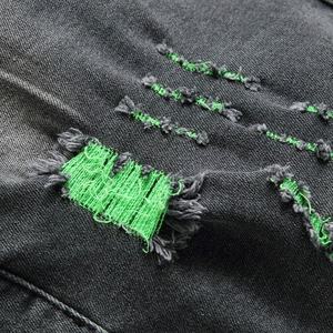 Jorts de lavage léger respirant en denim 2025 OEM / ODM en détresse noir hommes Jean pantalon Denim Shorts - Product Image 4