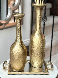Large <b>Set</b> of <b>3</b> Metal Golden Home Decor Flower <b>Vases</b> New Design Home Decor Wedding Decoration <b>Vases</b> - Product Image 4