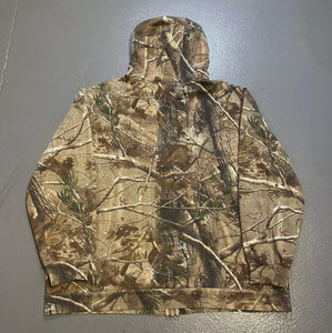Sweat à capuche oversize 100% coton pour hommes, imprimé arbre véritable, streetwear d'hiver zippé pour la chasse, imprimé camouflage numérique, vente en gros - Product Image 5