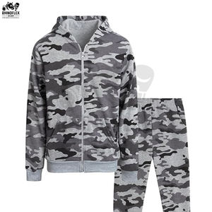 Trajes de Hombre con Logotipo y Diseño Personalizados, Trajes Deportivos de Camuflaje Ajustados al Cuerpo, Venta al por Mayor, Trajes Deportivos de Camuflaje de 2 Piezas para Hombre con Cremallera - Product Image 6