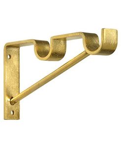 Supports de rideaux en fer durables pour les longues tringles à rideaux finition or vintage pour les schémas de décoration intérieure intemporels - Product Image 4