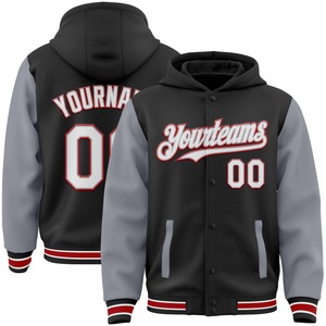 Vente en gros dans l'industrie directe Bomber de conception 3D à carreaux blancs et aqua décontractés pour l'hiver Veste Letterman Varsity à boutons-pression - Product Image 2