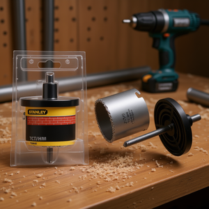 Scie cloche Stanley TCT 73 mm avec mandrin et foret pilote pour une découpe efficace des trous - Product Image 3