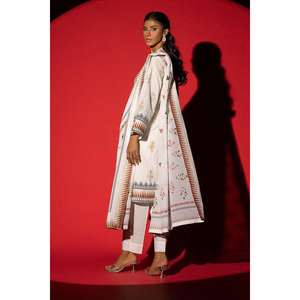 Traje de 3 Piezas para Mujer, Estampado en Bloques, Cambric, KJP-43018 - Product Image 1