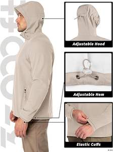 Chaqueta de Invierno para Hombre Boomletcorp Estilo Urbano Tejido de Lona Softshell Cómoda Impermeable Cortavientos Transpirable Reversible - Product Image 4