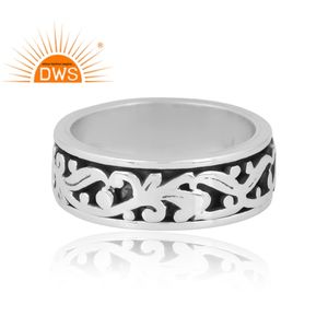 Anillo de Plata de Ley con Diseño Elegante Hecho a Mano en India, Joyería de Diseño Personalizado para Mujer, Regalo para Ella - Product Image 3