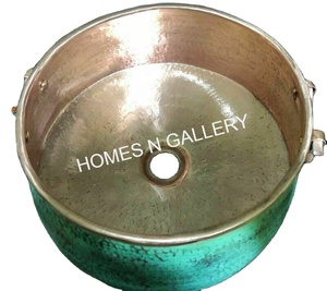 Copper Green Patina <b>Bathroom</b> Hammered Sink Hotel <b>Bathroom</b> <b>Kitchen</b> Sink With Finest Quality Sink at Affordable Price - Product Image 4