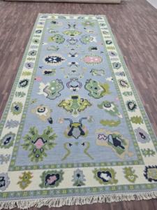 พรมปูพื้นสีเทาแบบคลาสสิก ซักได้ ลายดอกไม้แบบนามธรรม ขอบสีชมพู สไตล์โอเรียนทอล สำหรับห้องนั่งเล่น - Product Image 3