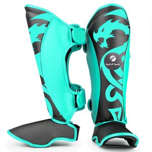 Protège-tibias de boxe en cuir véritable de qualité supérieure, protège-tibias d'entraînement de haute qualité, protège-tibias de boxe, de kickboxing et de Muay Thai - Product Image 3