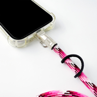 Cordón Ajustable Antipérdida para Teléfono, Cable de Nailon Trenzado Metálico de Carga Rápida con Revestimiento de PVC para Dispositivos iOS, Autos, Certificado MFI