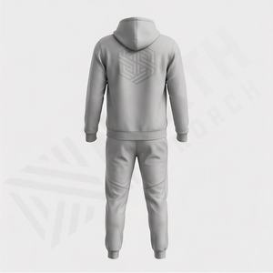Original <b>Men</b> Tracksuit Custom <b>Hoodie</b> 100% Cotton Breathable Fabric Customized Logo <b>Running</b> Outdoor Two Piece Set Sports Jogging - Product Image 2
