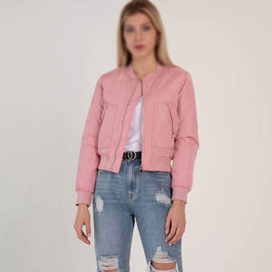 แจ็กเก็ตนักบินบอมเบอร์สำหรับผู้หญิงสไตล์สตรีทแวร์เสื้อแจ็คเก็ตบอมเบอร์สำหรับฤดูหนาว - Product Image 1