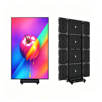 Écran LED pliable à trois volets pour salons professionnels, affichage LED portable à montage rapide pour expositions