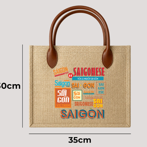 กระเป๋าผ้าแคนวาส Truong Gia ขนาด 35x30 ซม. ปิดด้วยซิป กระเป๋าช้อปปิ้ง ผลิตในเวียดนาม - Product Image 3