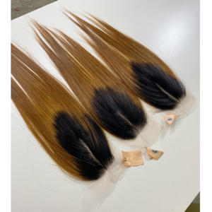 Dentelle frontale HD transparente Machine trame Extensions de cheveux humains bruts Haute qualité Cuticule alignée Frontale vietnamienne Prix de gros - Product Image 2