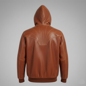 Chaqueta Bomber Gruesa de Piel de Vaca con Capucha para Hombre, Logotipo Personalizado al por Mayor, Alta Calidad OEM, Chaqueta de Invierno Cortavientos para Motociclistas, Ropa de Calle - Product Image 4
