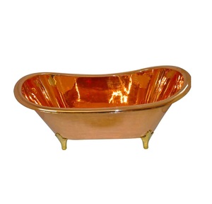 Bañera de cobre de calidad superior Diseño tradicional Bañera de lujo hecha a mano Acabado personalizado y diseño Bañera de diseñador. - Product Image 4