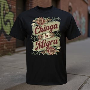 Camiseta Retro Chinga La Migra 8645 con Diseño Promocional Abolish Ice - Product Image 3