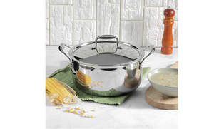 Heavy Duty Tri Ply Stainless Steel Soup & Stock <b>Pot</b> 6 Ltr 8 Ltr Commercial Home Use <b>Induction</b> Friendly Cookware Biryani <b>Pot</b> - Product Image 2