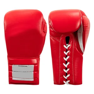 批发低价专业拳击手套皮革拳击手套运动服定制标志透气优质OEM