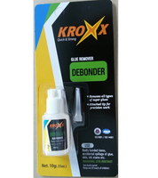 KROXX Clear Easy Remover Silicone Debonded pour l'élimination de toute tache d'adhésif super-colle pour le travail du bois, l'emballage et la construction