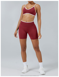 ชุดเซตกีฬาแห้งเร็วไร้รอยต่อสำหรับผู้หญิงชุดโยคะฟิตเนสเอวกว้างเข้ายิมชุดฟิตเนส4ชิ้น - Product Image 2