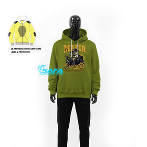 Unisex Armored Riding Hoodie Kevlar Lining Motorcycle Protective Hooded Sweatshirt - Product Image 4