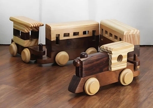 Hand-made Pine & Sheesham Wood Train Decorative Art Decorative <b>Rustic</b> <b>Home</b> <b>Decor</b> Accent Handmade farmhouse - Product Image 4