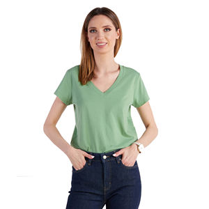 Camisetas de mujer de servicio OEM Diseña tu propio logotipo camisetas de mujer camiseta activa que absorbe la humedad para entrenamiento de gimnasio - Product Image 1