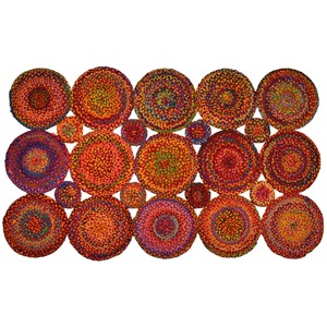 Directo de fábrica, venta al por mayor, diseño personalizado, gran alfombra moderna de yute, embalaje personalizado, tejido plano trenzado, patrón de retazos, precio - Product Image 3