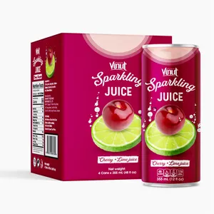 330ml Sparkling Cherry & Lime Juice Drink Vinut Premium Quality Free Sample, Private Label, Wholesale Suppliers, (OEM, ODM)