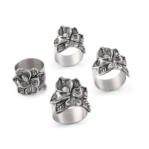 Increíble servilleteros de Metal diseño de flores decoración suministro hebilla para decoración de boda hecho a mano precio barato - Product Image 1