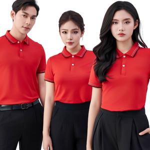 Polo à manches abordables 95% coton respirant Options de couleurs multiples Impression de logo personnalisé Commande en gros disponible - Product Image 2